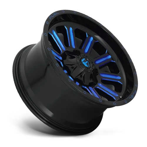 Fuel Hardline D646 20x9 +1 8x180mm 124.3mm Gloss Black Candy Blue