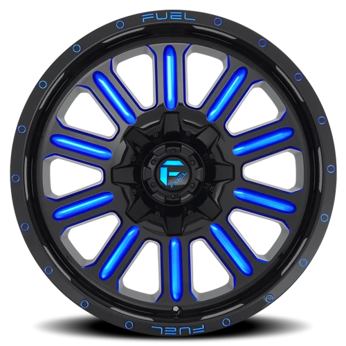 Fuel Hardline D646 20x10 -18 5x114.3mm 78.1mm Gloss Black Candy Blue