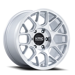 KMC Hatchet KM730SD 17x8.5 -10 5x127mm 71.5mm Gloss Silver Machined Face