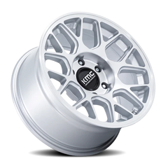 KMC Hatchet KM730SD 17x8.5 -10 5x127mm 71.5mm Gloss Silver Machined Face