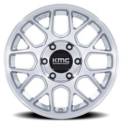 KMC Hatchet KM730SD 17x8.5 -10 6x139.7mm 106.1mm Gloss Silver Machined Face