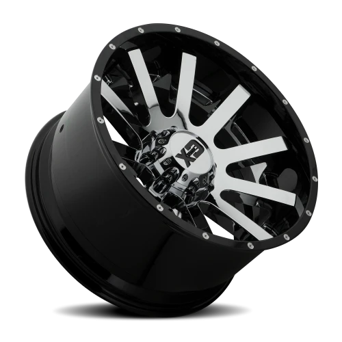 XD Series Heist XD200 CH 20x10 -18 6x135mm 87.1mm Chrome  Gloss Black-Milled Lip