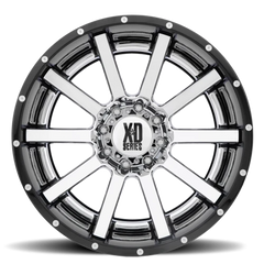 XD Series Heist XD200 CH 22x12 -44 6x139.7mm 106.25mm Chrome  Gloss Black-Milled Lip