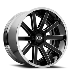 XD Series Heist XD200 GB-CL 20x12 -44 6x139.7mm 106.25mm Gloss Black Milled Center-Chrome Lip
