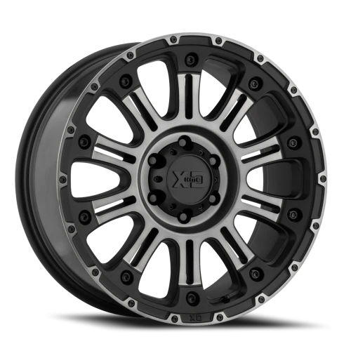 XD Series Hoss II XD829 SB-GT 20x9 -12 5x127mm 72.6mm Satin Black Machined-Gray Tint