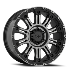 XD Series Hoss II XD829 SB-GT 18x9 +18 6x139.7mm 106.25mm Satin Black Machined-Gray Tint