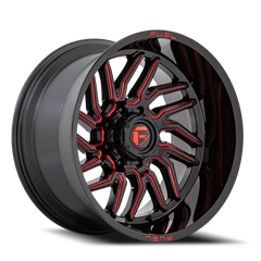 Fuel Hurricane D808 22x12 -44 5x139.7mm 78.1mm Gloss Black Red Milled