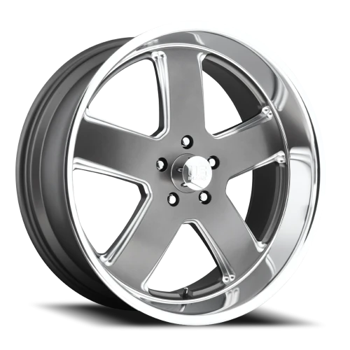 US Mags Hustler U118 20x9.5 +1 5x120.65mm 72.56mm Matte Gunmetal