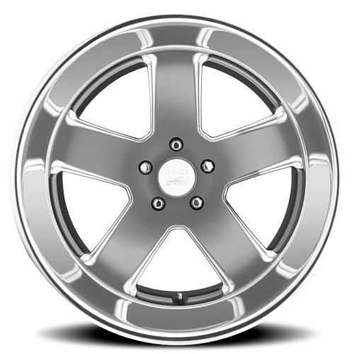 US Mags Hustler U118 20x8 +1 5x120.65mm 72.56mm Matte Gunmetal
