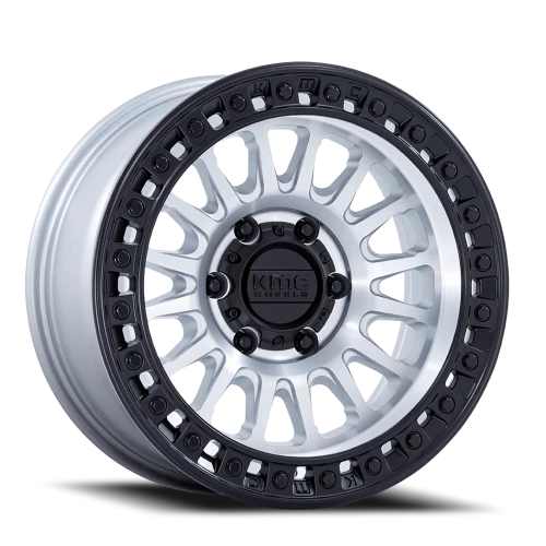 KMC IMS KM552 DB 17x8.5 -10 5x127mm 71.5mm Machined Silver Matte Black Lip