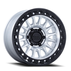 KMC IMS KM552 DB 17x8.5 -10 6x139.7mm 106.1mm Machined Silver Matte Black Lip