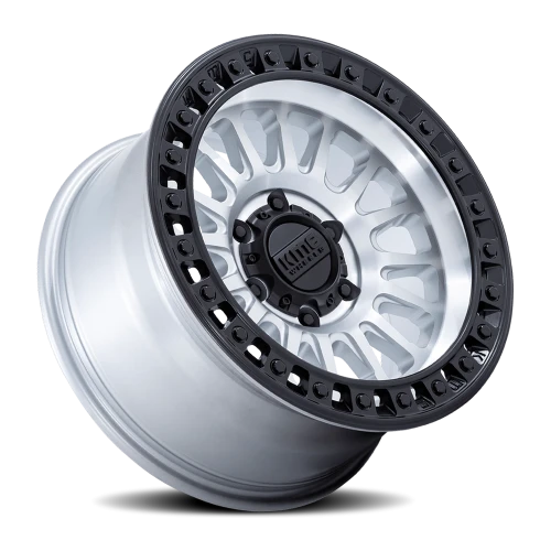 KMC IMS KM552 DB 17x8.5 -10 6x135mm 87.1mm Machined Silver Matte Black Lip