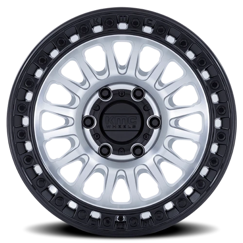 KMC IMS KM552 DB 17x8.5 -10 6x135mm 87.1mm Machined Silver Matte Black Lip