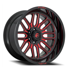 Fuel Ignite D663 22x10 -18 8x180mm 124.2mm Gloss Black Red Tinted Clear
