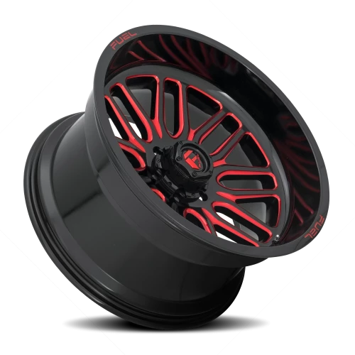 Fuel Ignite D663 22x10 -18 8x180mm 124.2mm Gloss Black Red Tinted Clear
