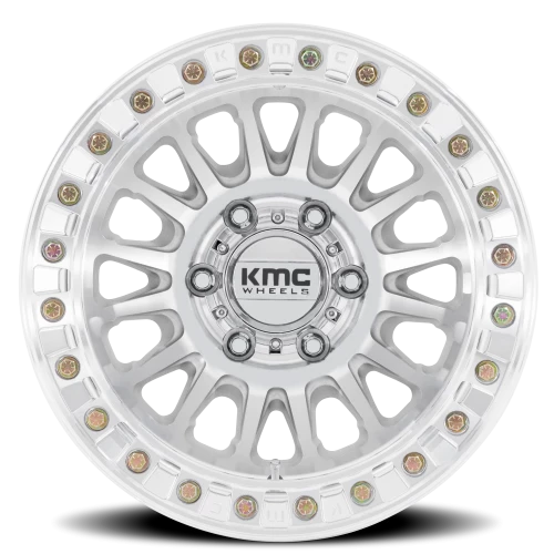 KMC Impact Beadlock KM239DX 17x9 -38 5x127mm 71.5mm Machined Silver