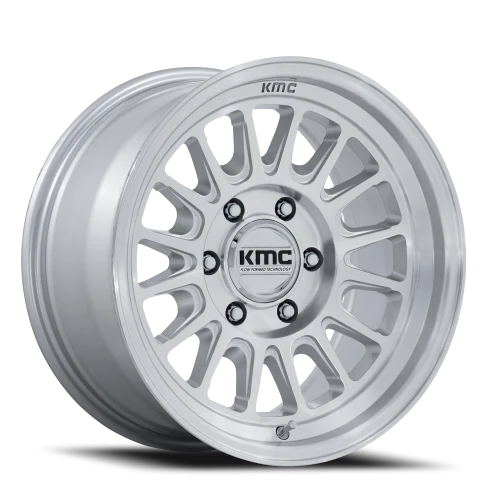 KMC Impact FFT KM733SD 17x8.5 +25 6x139.7mm 106.1mm Gloss Silver Machined Face