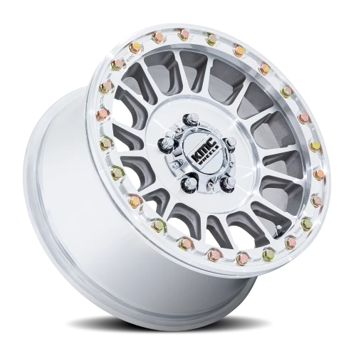 KMC Impact UTV Beadlock KS239DX 15x7 +10 4x156mm 115.1mm Machined Silver