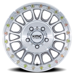 KMC Impact UTV Beadlock KS239DX 15x10 +0 4x137mm 96mm Machined Silver