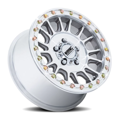 KMC Impact UTV Beadlock KS239DX 15x10 +0 5x114.3mm 72.56mm Machined Silver
