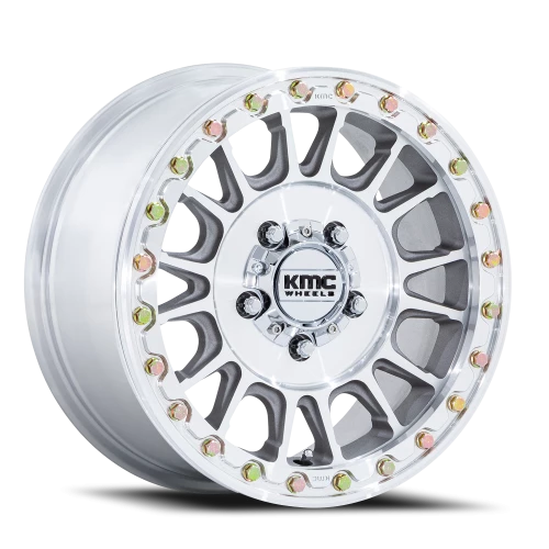 KMC Impact UTV Beadlock KS239DX 15x7 +38 6x139.7mm 100.3mm Machined Silver
