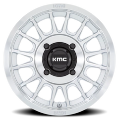 KMC Impact UTV KS138 SL 15x7 +10 4x137mm 96mm Machined Silver