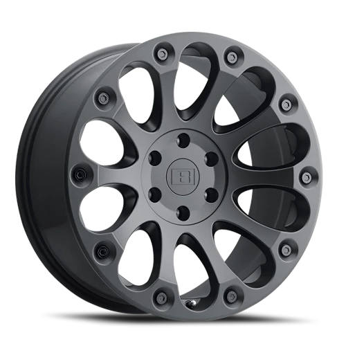 Level 8 Impact 16x8.5 +12 6x132mm 74.5mm Matte Black