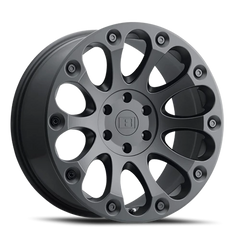 Level 8 Impact 16x8.5 +12 6x132mm 74.5mm Matte Black