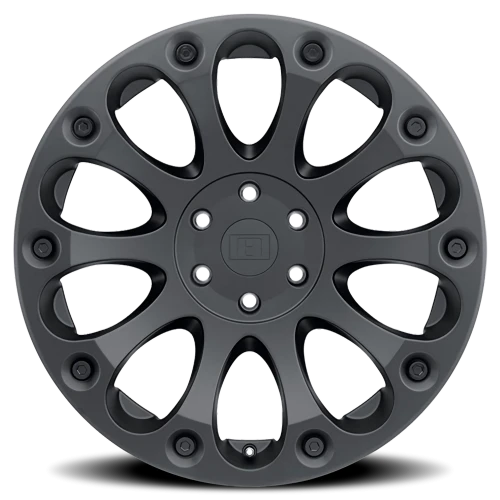 Level 8 Impact 16x8.5 +12 6x132mm 74.5mm Matte Black