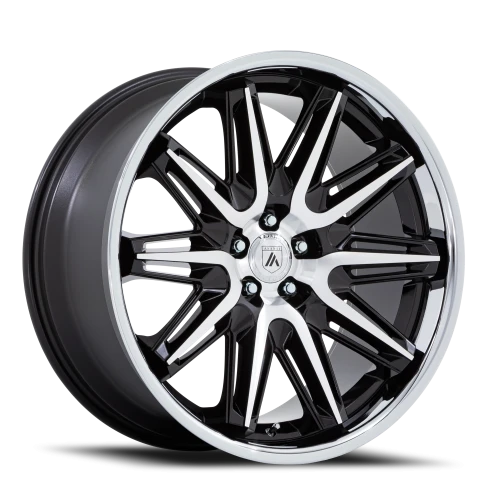 Asanti Black Label Imperator BS 20x10.5 +38 5x120mm 72.56mm Gloss Black Machined SS Lip