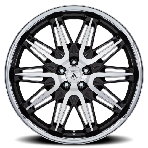 Asanti Black Label Imperator BS 20x9 +45 5x112mm 66.56mm Gloss Black Machined SS Lip