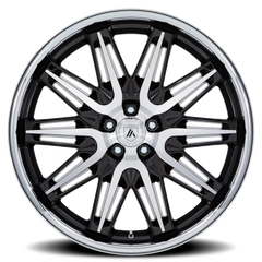 Asanti Black Label Imperator BS 20x9 +27 5x120mm 72.56mm Gloss Black Machined SS Lip