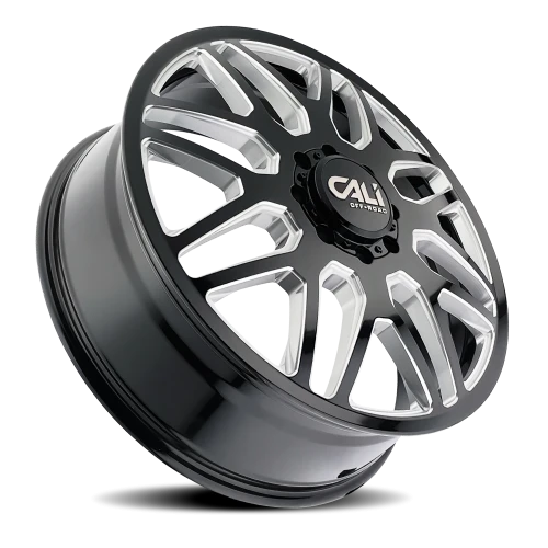 Cali Offroad Invader Dually 9115D GB-M 22x8.25 +115 8x210mm 154.2mm Gloss Black Milled Spokes