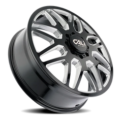 Cali Offroad Invader Dually 9115D GB-M 22x8.25 +115 8x165.1mm 121.3mm Gloss Black Milled Spokes