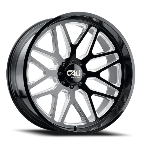 Cali Offroad Invader 9115 GB-M 24x14 -76 6x139.7mm 106.1mm Gloss Black Milled