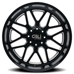 Cali Offroad Invader 9115 GB-M 22x12 -51 8x170mm 125.2mm Gloss Black Milled