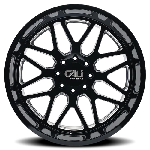 Cali Offroad Invader 9115 GB-M 24x14 -76 8x170mm 125.2mm Gloss Black Milled