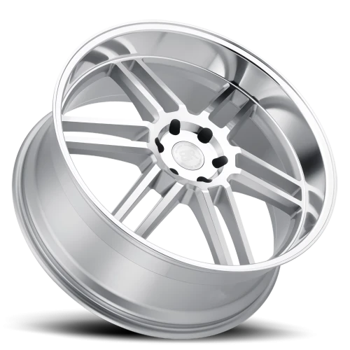 Black Rhino Katavi SL 22x10 +30 5x114.3mm 76.1mm Silver Mirror Cut Face-Mirror Cut Lip