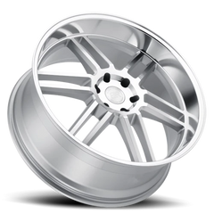 Black Rhino Katavi SL 22x10 +30 5x114.3mm 76.1mm Silver Mirror Cut Face-Mirror Cut Lip