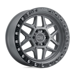 Black Rhino Kelso GY 18x9 +0 5x139.7mm 78.1mm Battleship Gray Black Lip Edge-Black Bolts