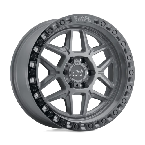 Black Rhino Kelso GY 17x9 +0 6x139.7mm 112.1mm Battleship Gray Black Lip Edge-Black Bolts