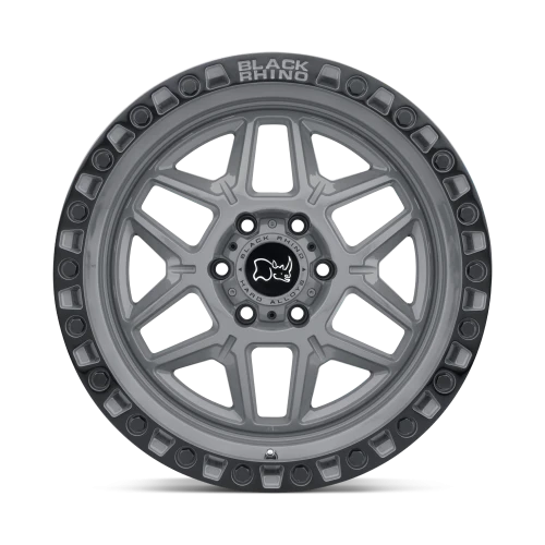 Black Rhino Kelso GY 20x9 +18 6x114.3mm 76.1mm Battleship Gray Black Lip Edge-Black Bolts