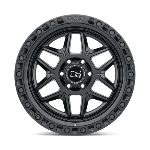 Black Rhino Kelso BK 17x9 -18 5x127mm 71.6mm Matte Black Black Bolts