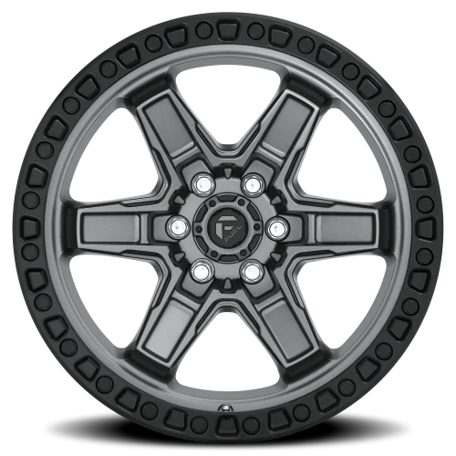 Fuel Kicker D698 17x9 +12 6x114.3mm 66.06mm Matte Gunmetal Black Bead Ring