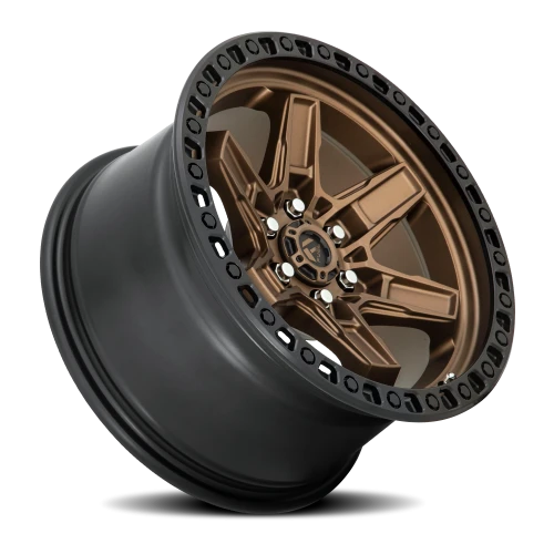 Fuel Kicker D699 17x9 -12 6x139.7mm 106.1mm Matte Bronze Black Bead Ring