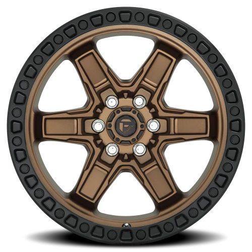 Fuel Kicker D699 17x9 -12 6x139.7mm 106.1mm Matte Bronze Black Bead Ring