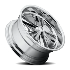 Foose Knuckle F097 17x7 +1 5x114.3mm 72.6mm Polished  Chrome