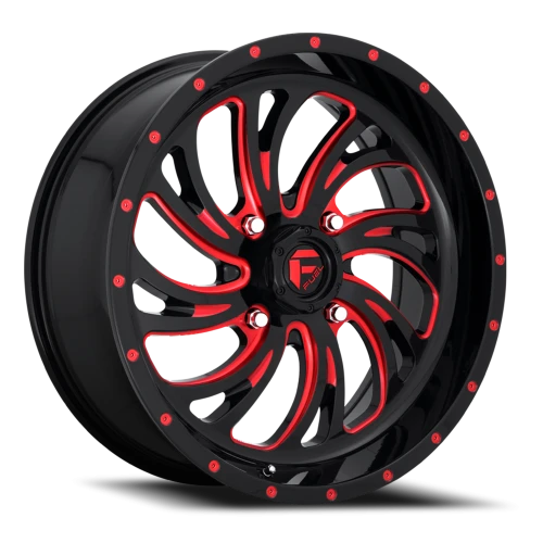 Fuel Kompressor UTV D642 20x7 +13 4x136mm 110.2mm Gloss Red Milled