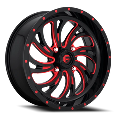 Fuel Kompressor UTV D642 20x7 +13 4x136mm 110.2mm Gloss Red Milled