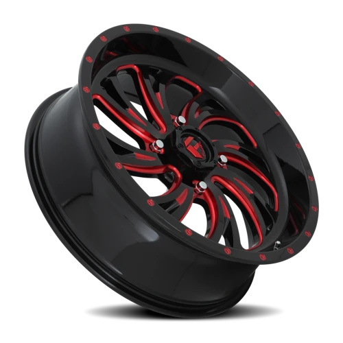 Fuel Kompressor UTV D642 18x7 +13 4x136mm 110.2mm Gloss Red Milled
